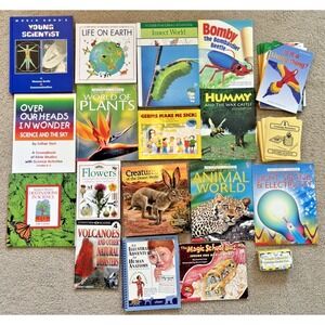 HUGE LOT of 55 Elementary Science Books Teacher Homeschool Readers Experiments